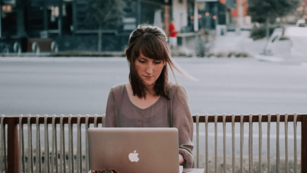 Lady with Laptop